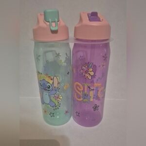 Disney Stitch Pink and Purple Water Bottles‎